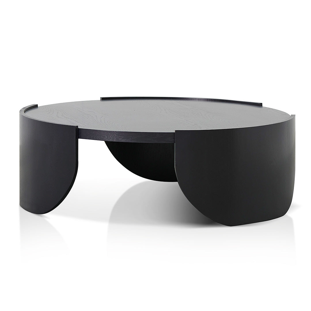 Zoey 1.1m Round Coffee Table - Black