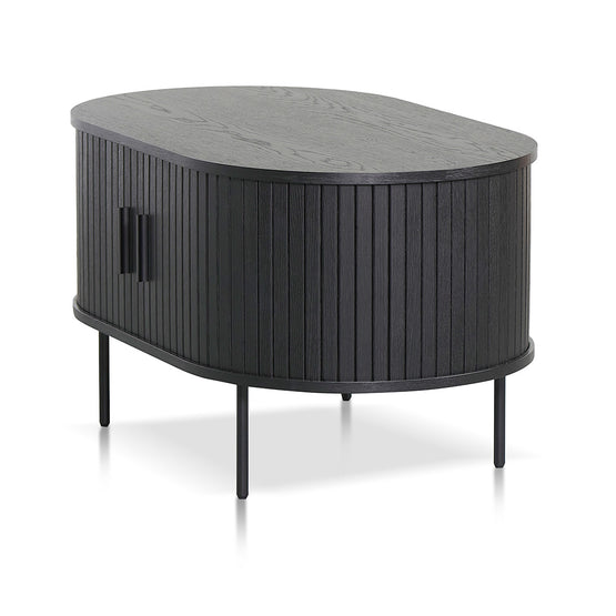 Dania 100cm Oval Coffee Table - Full Black Coffee Table KD-Core   