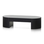 Maggie 1.3m Oval Coffee Table - Full Black Oak Coffee Table Century-Core   
