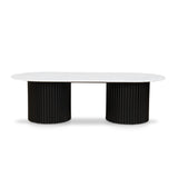 Elino 1.3m Marble Coffee Table - Black Coffee Table Dwood-Core