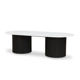 Elino 1.3m Marble Coffee Table - Black Coffee Table Dwood-Core