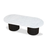 Elino 1.3m Marble Coffee Table - Black Coffee Table Dwood-Core