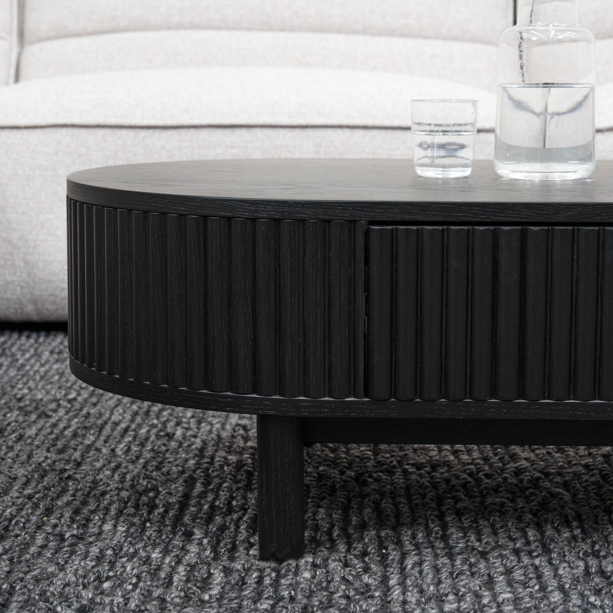 Melita 1.2m Coffee Table - Full Black Coffee Table KD-Core