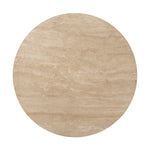Ex Display - Agosti Travertine Marble 100cm Round Coffee Table - Light Natural Elm Coffee Table Nicki-Core