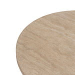 Ex Display - Agosti Travertine Marble 100cm Round Coffee Table - Light Natural Elm Coffee Table Nicki-Core