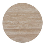 Agosti Travertine Marble 100cm Round Coffee Table - White Wash Coffee Table Nicki-Core