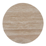 Agosti Travertine Marble 100cm Round Coffee Table - White Wash Coffee Table Nicki-Core