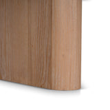Agosti Travertine Marble 100cm Round Coffee Table - Light Natural Elm Coffee Table Nicki-Core