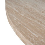 Agosti Travertine Marble 100cm Round Coffee Table - White Wash Coffee Table Nicki-Core