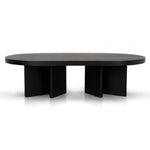Roshan 1.3m Pill Shape Coffee Table - Textured Espresso Black Coffee Table Valerie-Core