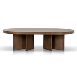 Roshan 1.3m Pill Shape Coffee Table - Caramel Oak Coffee Table Valerie-Core