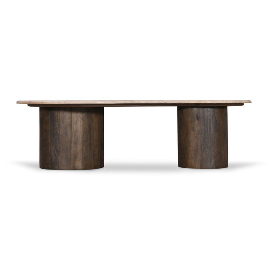 Moreno 1.2m Travertine Top Coffee Table - Walnut Coffee Table Rebhi-Core   