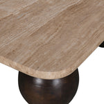Omran 90cm Travertine Top Coffee Table - Walnut Coffee Table Rebhi-Core   