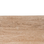 Sorina 1.2m Travertine Top Coffee Table - White Base Coffee Table Rebhi-Core   