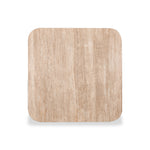 Omran 90cm Travertine Top Coffee Table - White Coffee Table Rebhi-Core   