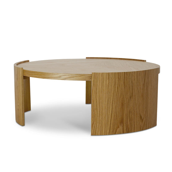 Tamera 100cm Wooden Round Coffee Table - Natural Coffee Table Century-Core   