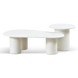 Ex Display - Chen Nested Table - Full White Table Set Century-Core