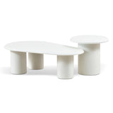 Ex Display - Chen Nested Table - Full White Table Set Century-Core
