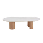 Ex Display - Nasim 1.5m Travertine Top Coffee Table - Natural Coffee Table Dwood-Core