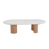 Ex Display - Nasim 1.5m Travertine Top Coffee Table - Natural Coffee Table Dwood-Core