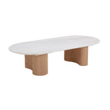 Ex Display - Nasim 1.5m Travertine Top Coffee Table - Natural Coffee Table Dwood-Core