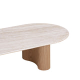 Ex Display - Nasim 1.5m Travertine Top Coffee Table - Natural Coffee Table Dwood-Core