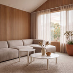 Nest Of Holloway Wooden Round Coffee Table - White Coffee Table KD-Core