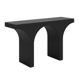 Varello 40cm Concrete Console Table - Matte Black Console Table Eastern-Local