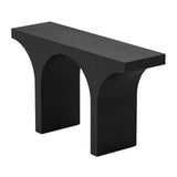 Varello 40cm Concrete Console Table - Matte Black Console Table Eastern-Local