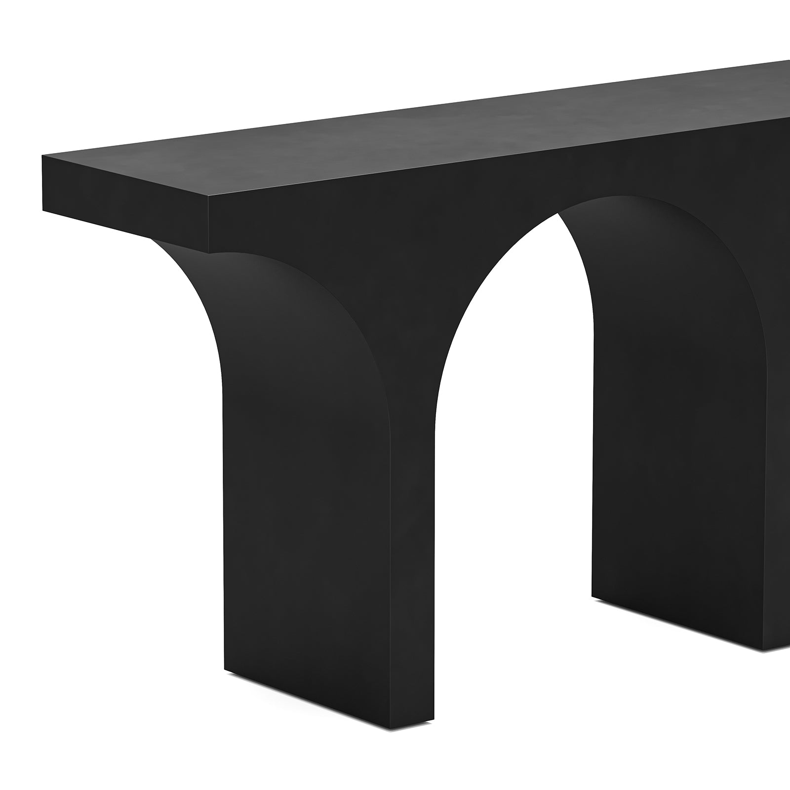 Varello 40cm Concrete Console Table - Matte Black Console Table Eastern-Local