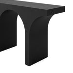 Varello 40cm Concrete Console Table - Matte Black Console Table Eastern-Local