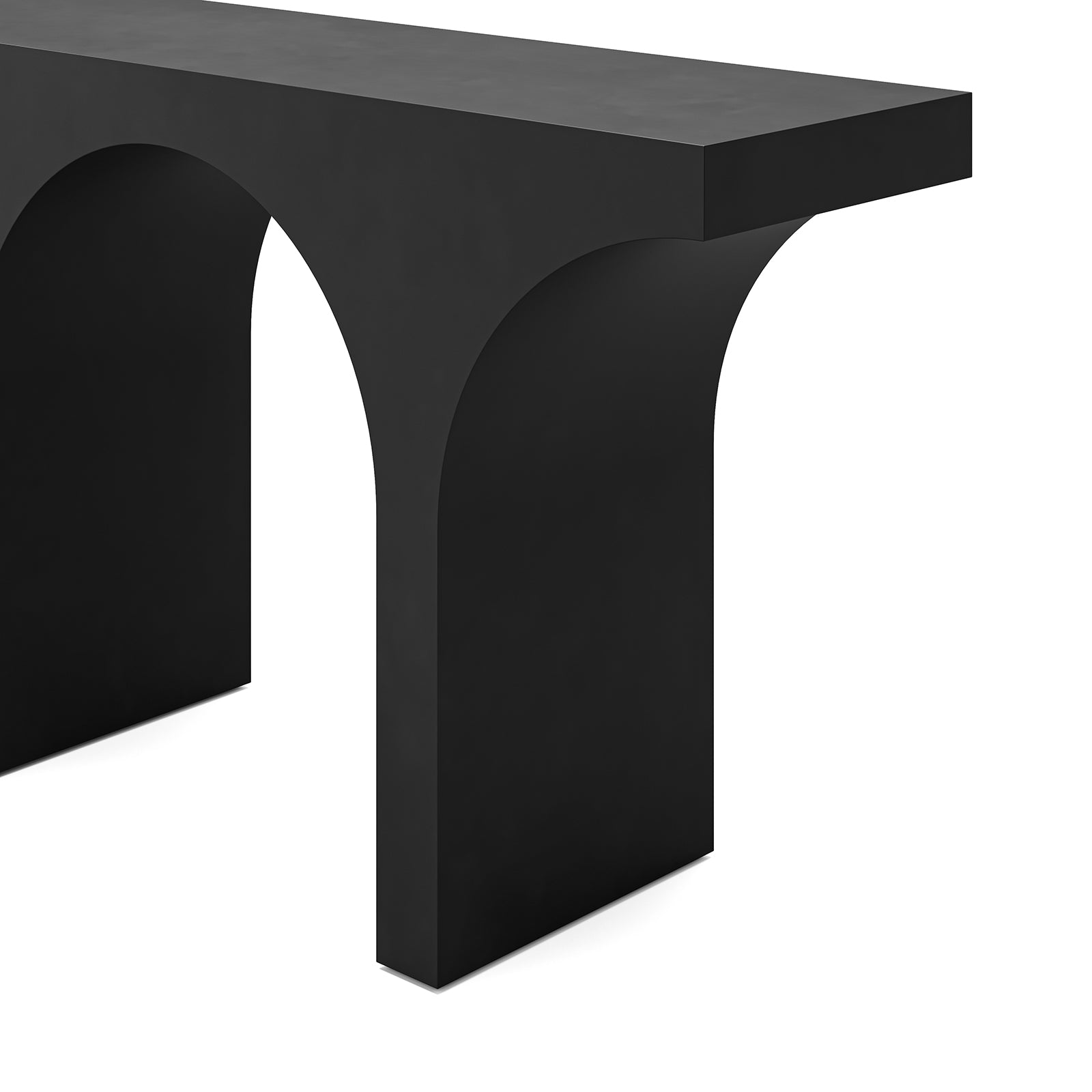 Varello 40cm Concrete Console Table - Matte Black Console Table Eastern-Local