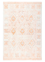 Caitlin 180cm x 120cm Tribal Pattern Washable Rug - Orange and Peach