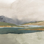 Calm Blue River, By Jacob Q Wall Art Gioia-Local 80x40cm Framed Canvas Gold