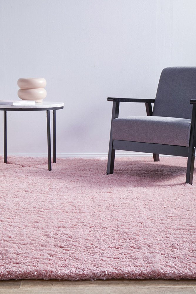 Cardi 150cm x 80cm Shaggy Power Loomed Rug - Pink Rug UN Rugs-Local   