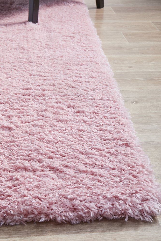 Cardi 150cm x 80cm Shaggy Power Loomed Rug - Pink Rug UN Rugs-Local   