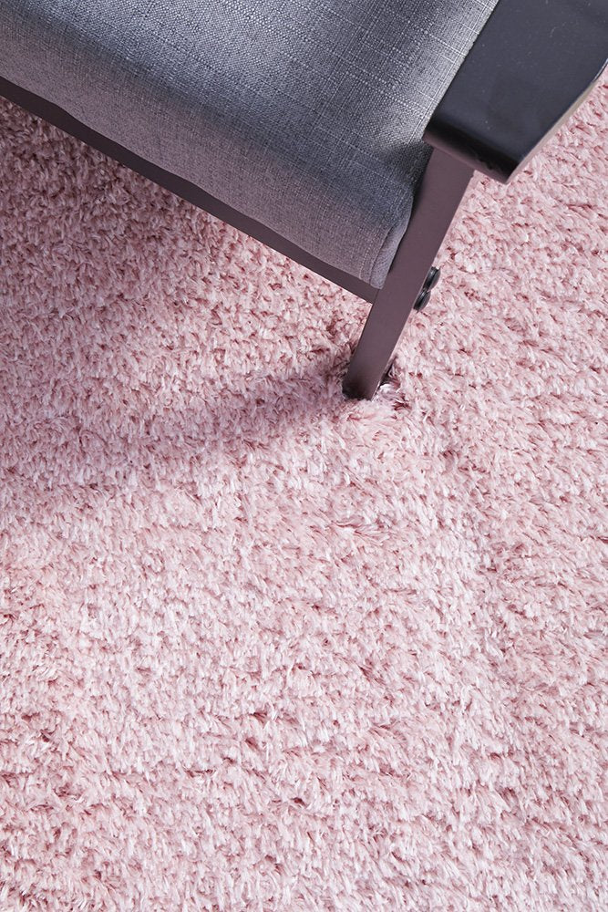 Cardi 150cm x 80cm Shaggy Power Loomed Rug - Pink Rug UN Rugs-Local   