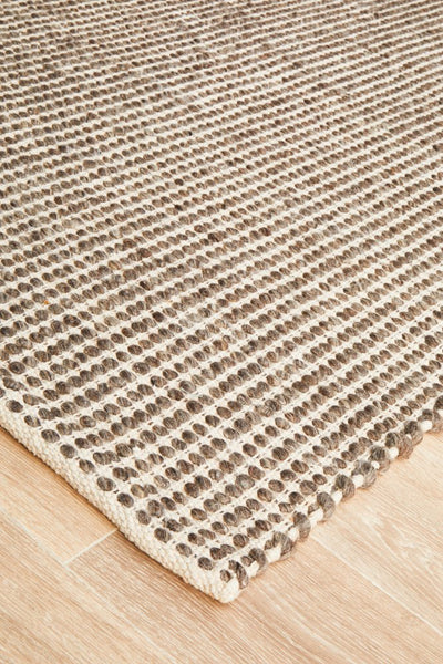 Carlos 280x190cm Felted Wool Rug - Brown | Interior Secrets
