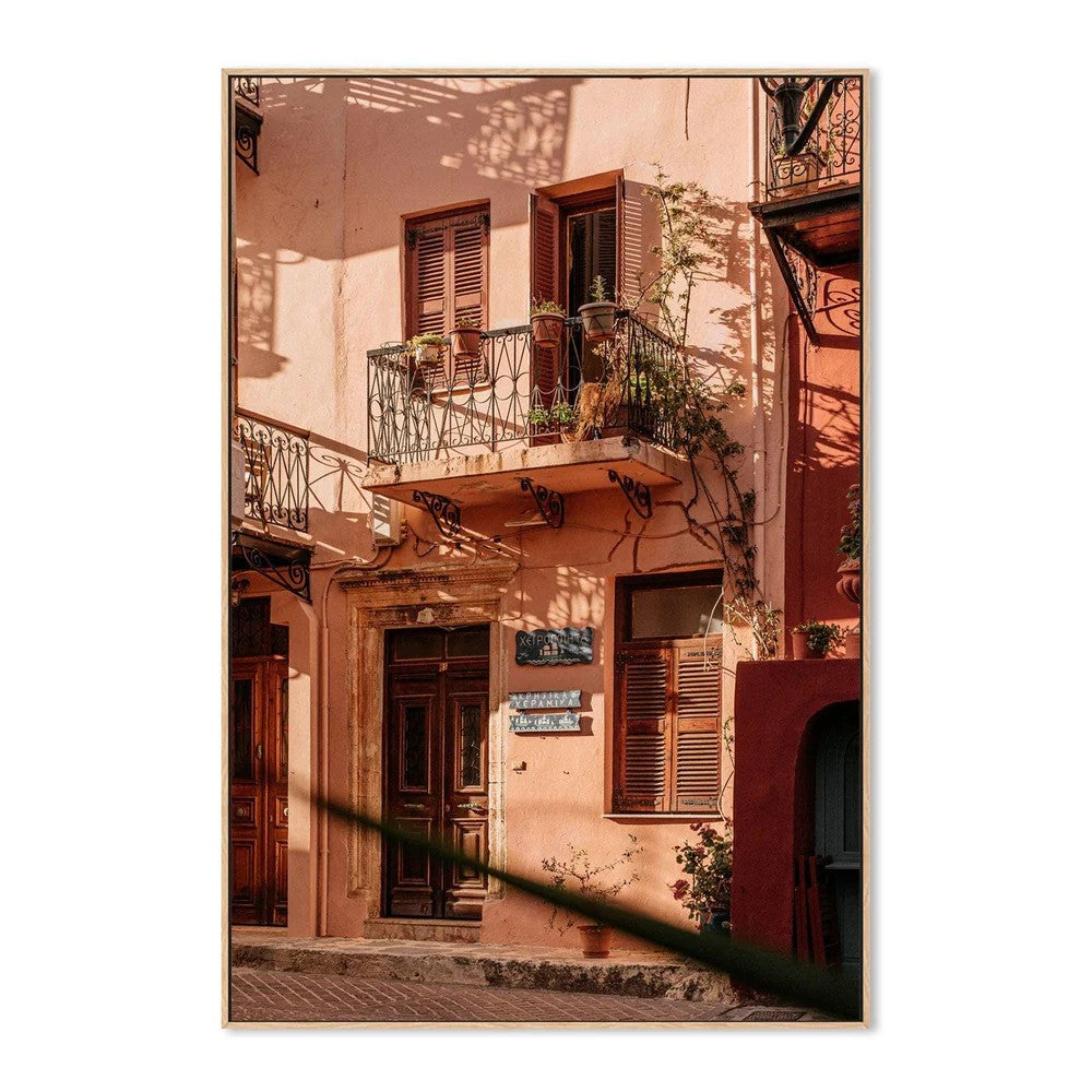 Chanià, Crete, By Jovani Demetrie Wall Art Gioia-Local 40x60cm Framed Canvas Oak