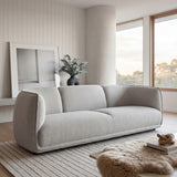 Chapman 3 Seater Fabric Sofa- Light Texture Grey Sofa K Sofa-Core