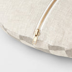 Ex Display - Check 40cm Round Cushion - Mist with Feather Insert Cushion Warran-Local