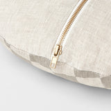 Ex Display - Check 40cm Round Cushion - Mist with Feather Insert Cushion Warran-Local