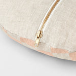 Ex Display - Check 40cm Round Cushion - Rose with Feather Insert Cushion Warran-Local