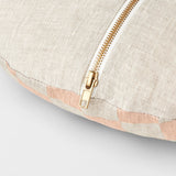 Ex Display - Check 40cm Round Cushion - Rose with Feather Insert Cushion Warran-Local