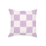 Ex Display - Check 40cm Square Cushion - Lavender Cushion Warran-Local