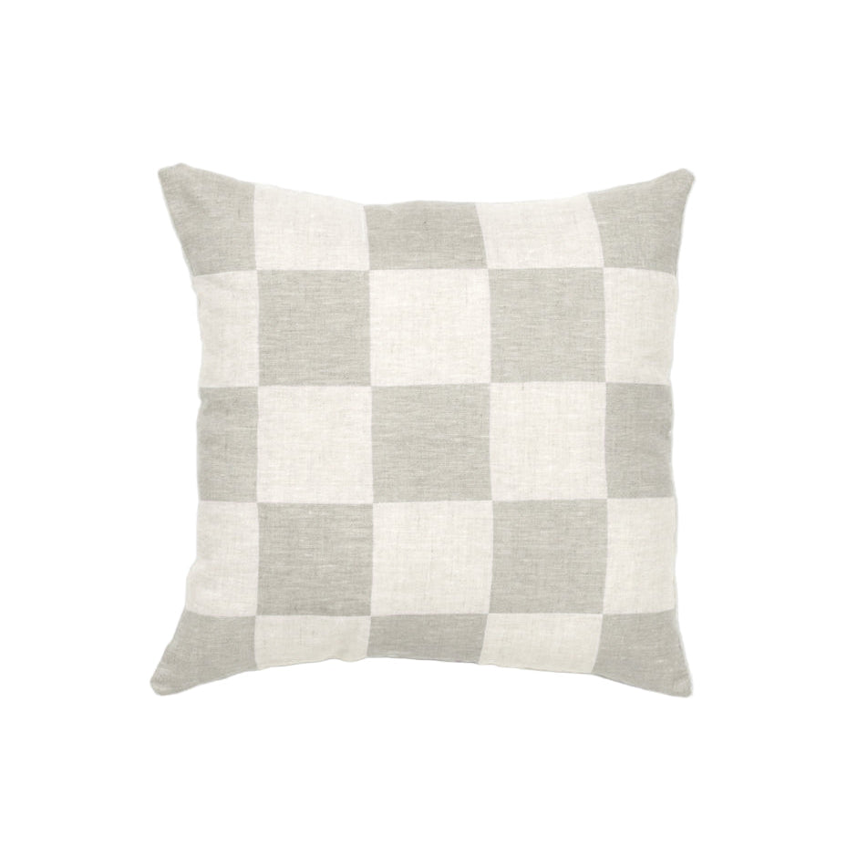 Ex Display - Check 40cm Square Cushion - Mist Cushion Warran-Local