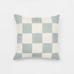 Ex Display - Check 40cm Square Cushion - Sky Cushion Warran-Local