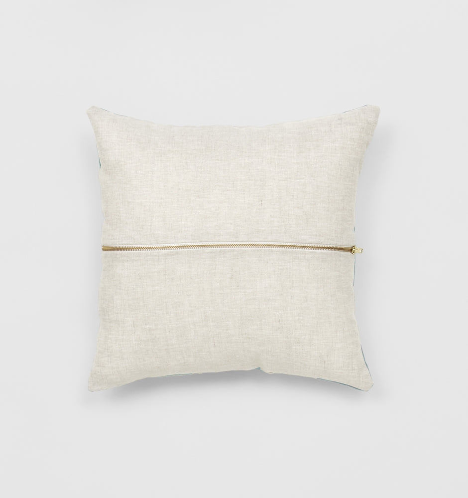 Ex Display - Check 40cm Square Cushion - Sky Cushion Warran-Local