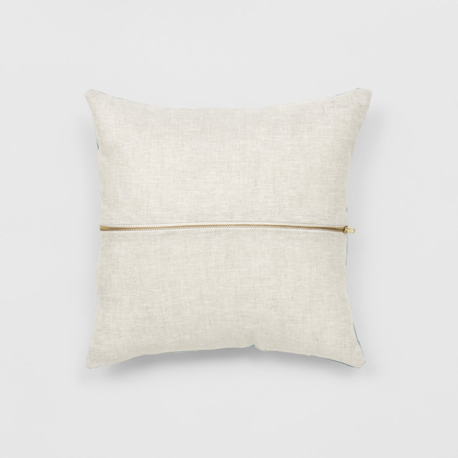 Ex Display - Check 40cm Square Cushion - Sky Cushion Warran-Local