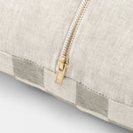 Set of 2 - Check 50cm Square Cushion - Mist with Feather Insert Cushion Warran-Local